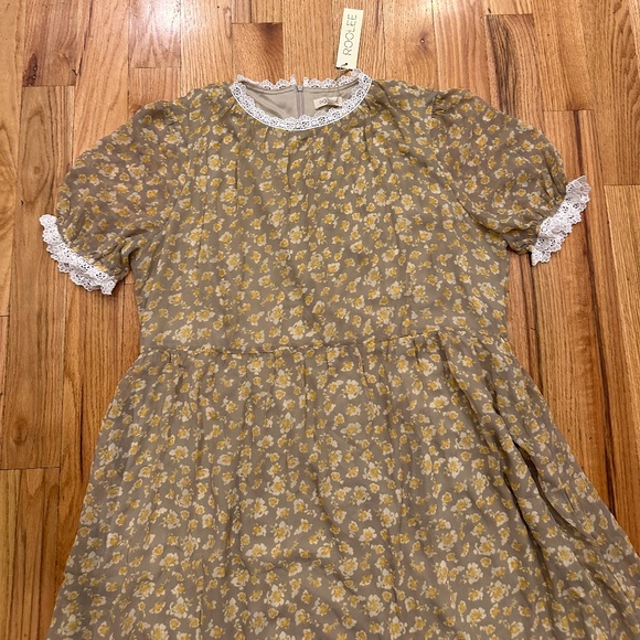 NEW NWT ROOLEE WILDE FLORAL midi maxi  dress with lace detail Size  XXL 2X - Picture 4 of 10